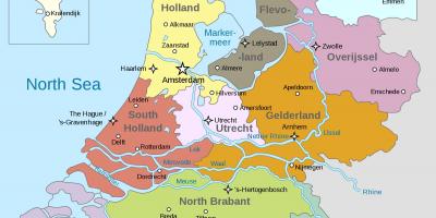 Mapa de Holanda - Holland nun mapa (Europa Occidental - Europa)